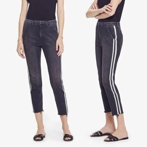 Mother The Shaker Prep Fray Pants in Dear Mr. Black Racer